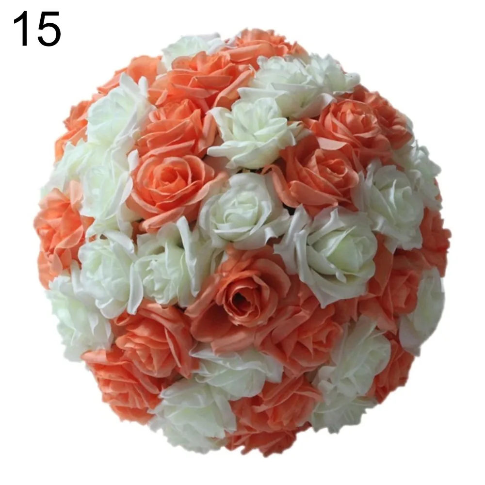 

10PCS 8" Wedding Artificial Rose Silk Flower Ball Hanging Wedding Centerpiece Road Lead Flowers