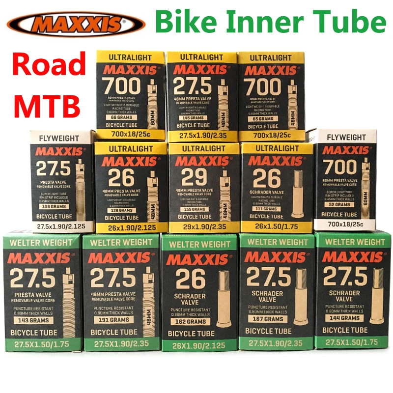 

MAXXIS MTB Bike Tire Inner Tube Road Bicycle tyre 700*23 25 28 32 35 43Cx700C 26 27.5 29x1.9 2.125 2.2 2.35 29er pneu interieur