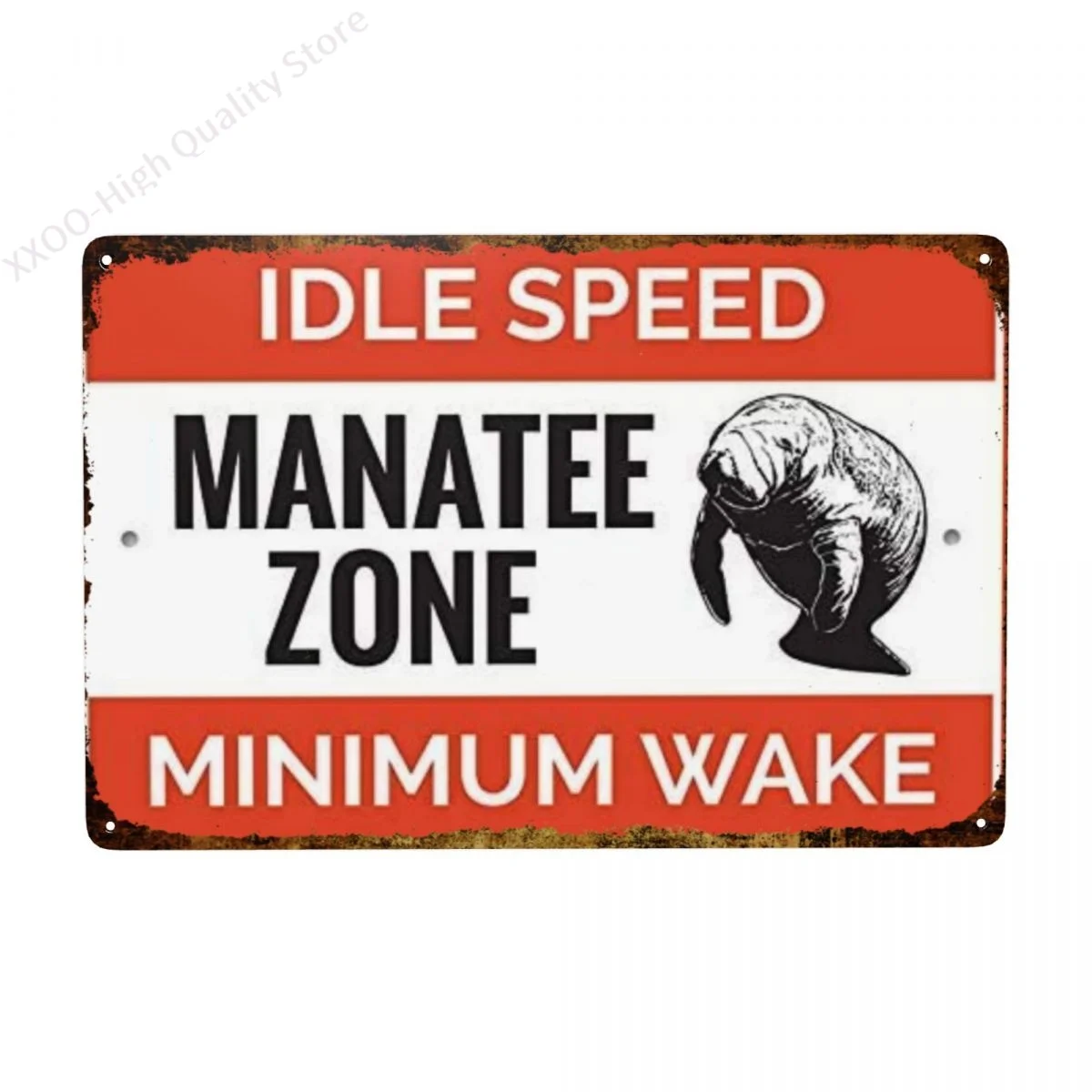 

Personalized Metal Sign Indoor/Outdoor Wall Decor,Manatee Zone Sign - 8" X 12"