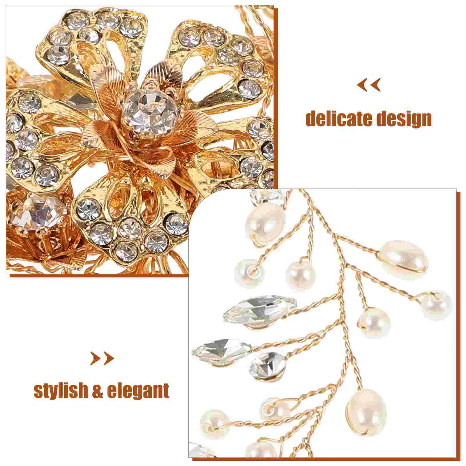 Золотой декор расческа со стразами заколки для волос свадебная заколка зажим