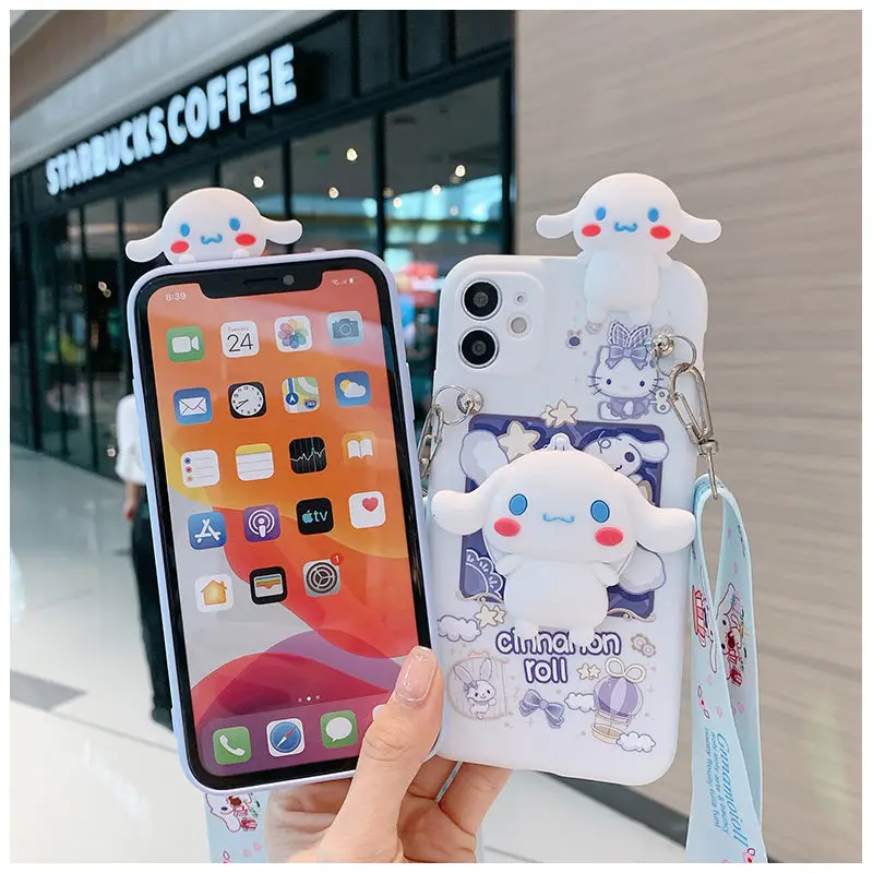 

Мягкий силиконовый чехол Cinnamoroll для телефона Samsung Galaxy A73 A72 A52 A32 A22 A12 A71 A51 A41 A31 A70 A50 A30 A20, зеркало для макияжа