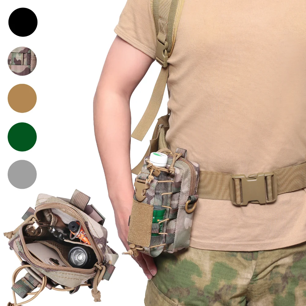 

Multifunction Tactical Pouch Military Molle Hip Waist EDC Bag Wallet Purse Phone Holder Bags Camping Hiking Hunting Fanny Pack