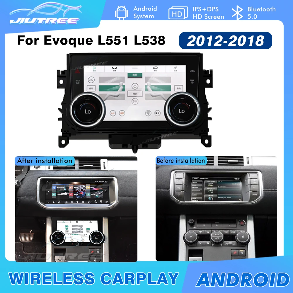 

Панель кондиционирования воздуха 10,4 дюйма для Land Rover Evoque L538 2012-2018, панель переменного тока с контролем температуры и сенсорным экраном, подо...
