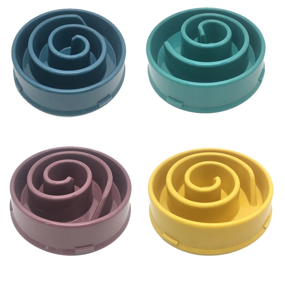 

Pet Dog Bowl Slow Feeder Plastic Puppy Cat Eating Dish Bowl Anti-gulping Food Plate Feeding Dog Cat Food Bowl Supplies