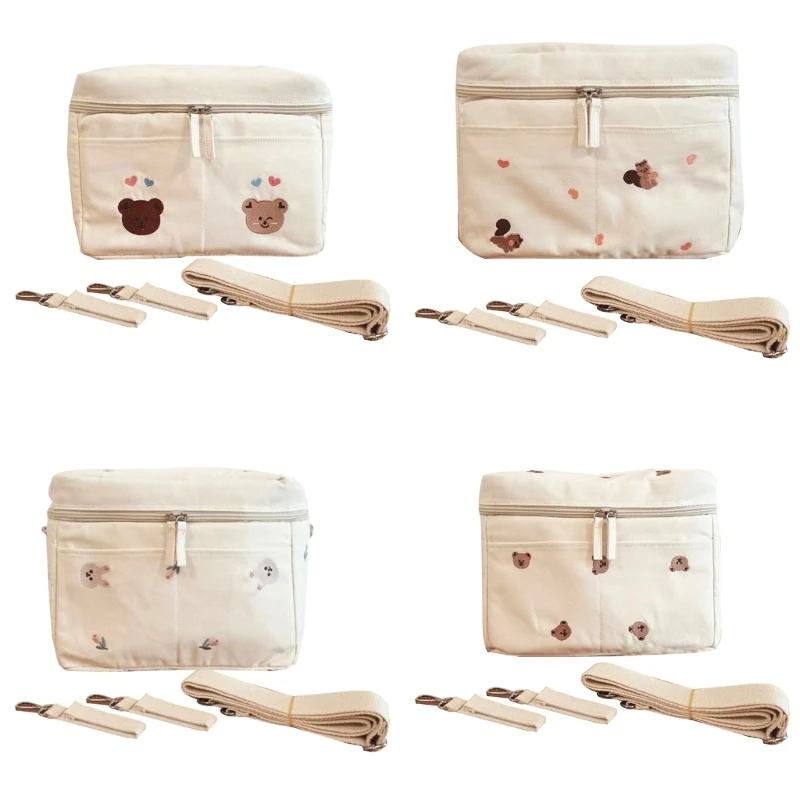 

Pram Stroller Organizer Bag Baby Stroller Thermal Insulation Bag Diaper Organizer Large Capacity Mommy Bag Travel Gear