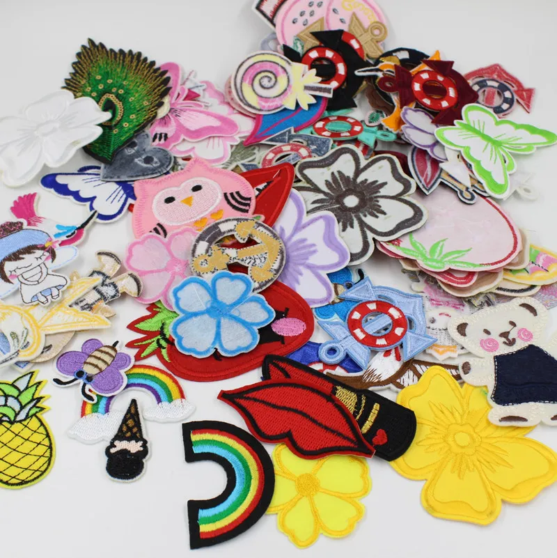 

10/20pcs/lot Random mix Iron on Patch for Clothing Applique Sticker Fashion Patches for Women Lovely Girls Kids DIY Accessory