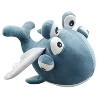 creative simulation funny six eyed flying fish pillow doll fun rag doll toy soft plush fish doll childrens christmas party gift