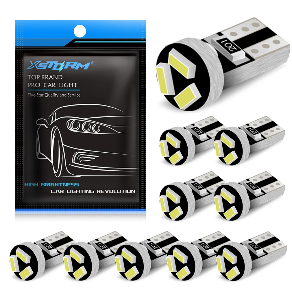 10 шт., светодиодные лампы T5 W3W 73 74 17 27