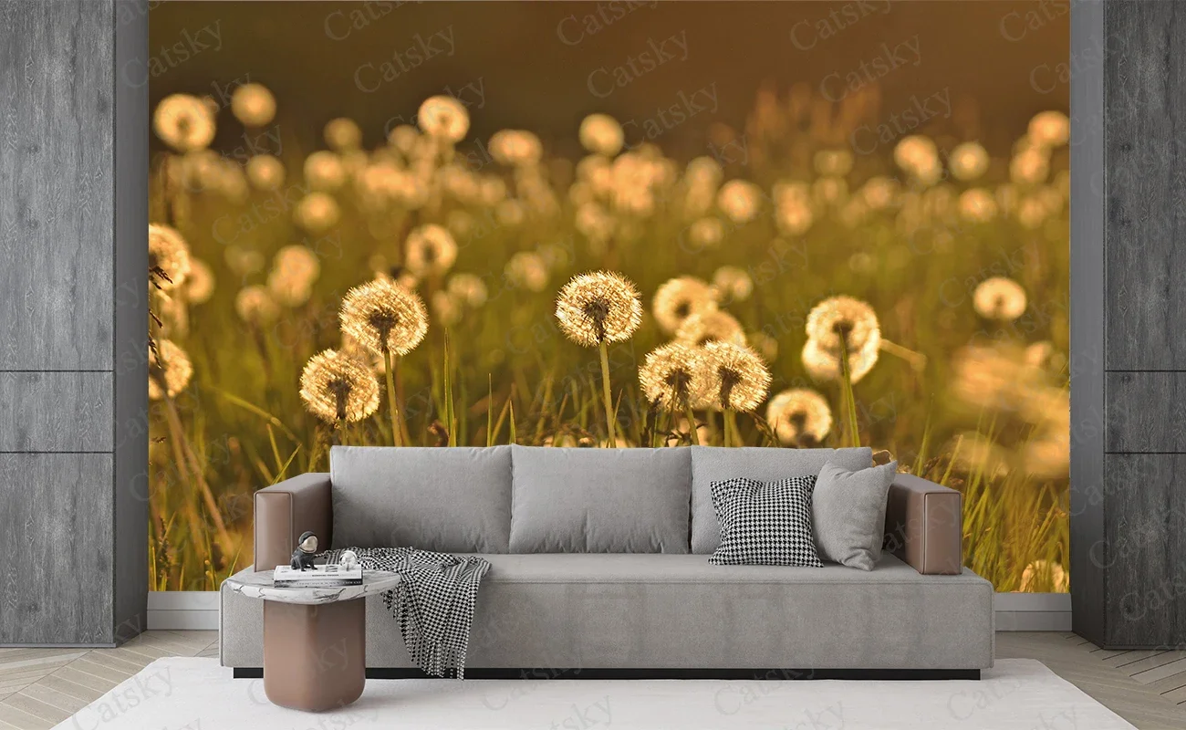 Одуванчик растительный принт бабочка настенные стикеры Дети Детская комната