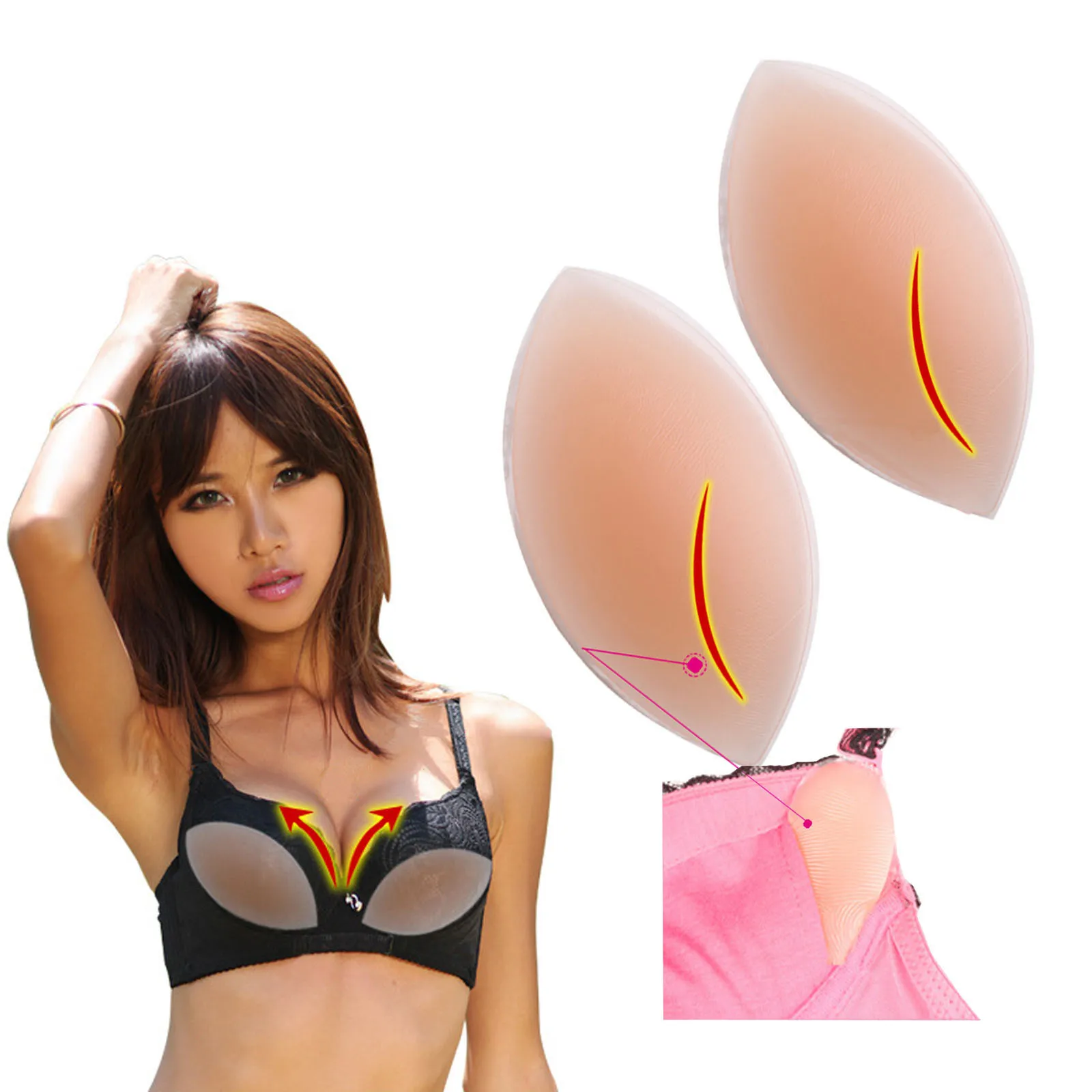 

New Silicone Bra Invisible Push Up Y2k Strapless Bra Stealth Adhesive Backless Breast Enhancer For Women Lady Nipple Cover