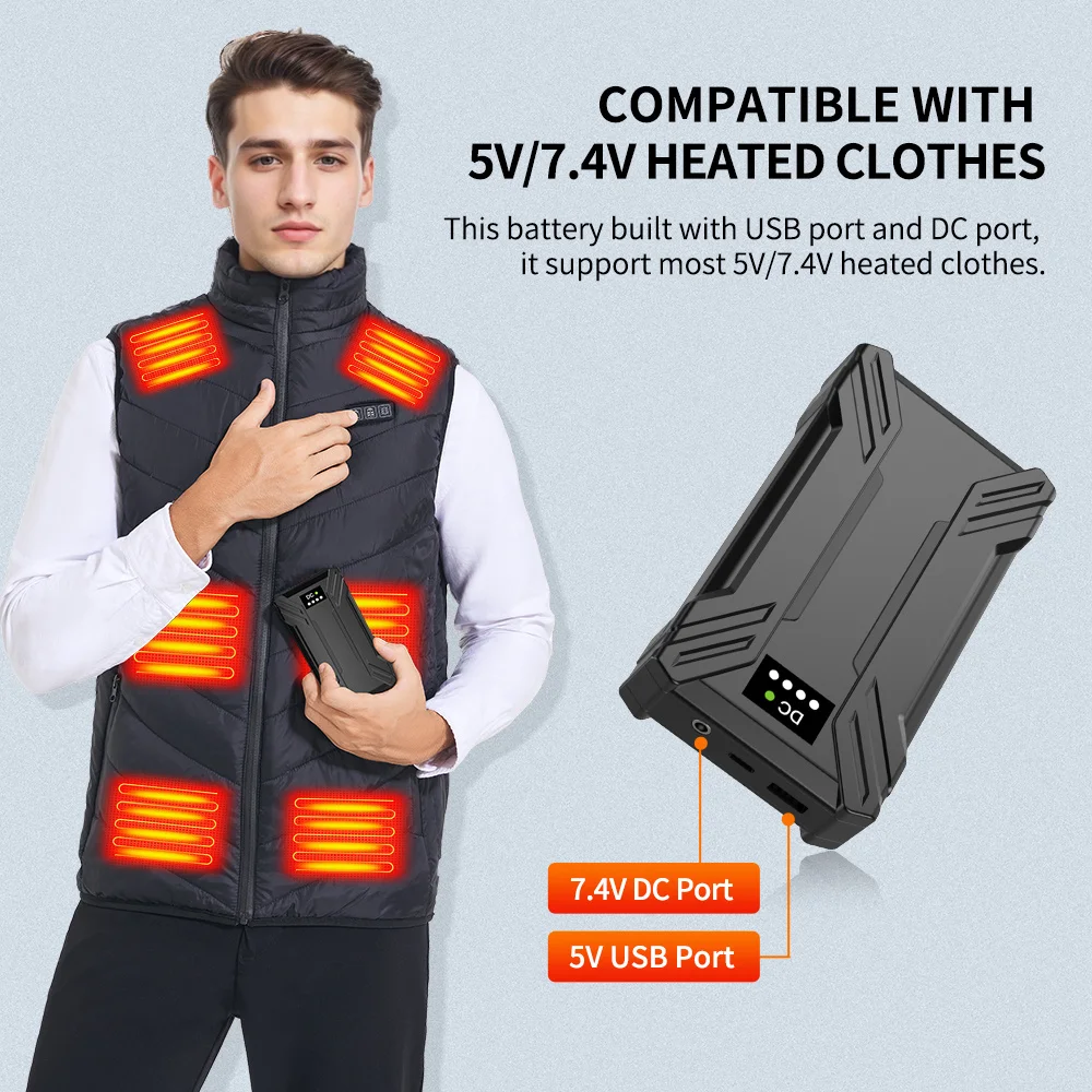 30000 мАч Power Bank 7 В 3A Портативное зарядное устройство Внешний аккумулятор для