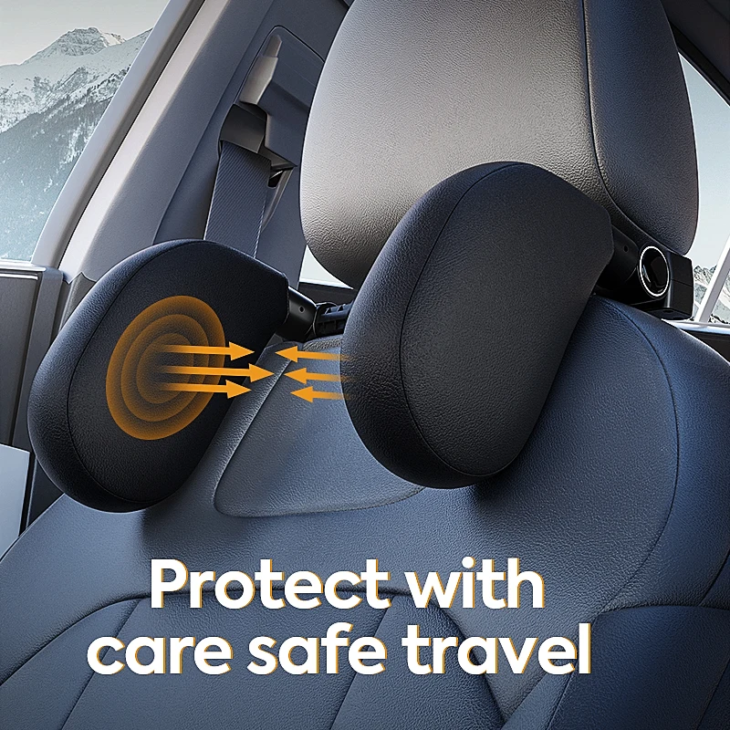 

Car Neck Headrest Pillow Cushion Car Seat Memory Foam Pad Sleep Side Head Telescopic Support on Cervical Spine for Adults Child