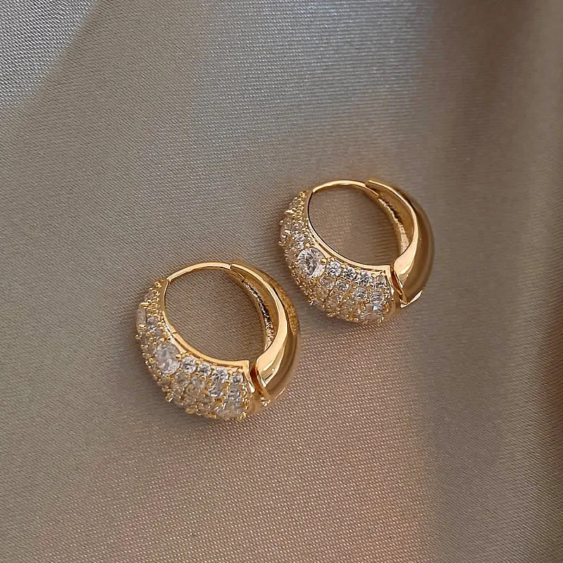 2024 Южная Корея новый дизайн модные украшения позолоченные 14 карат серьги с