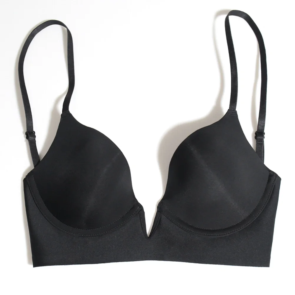 Sexy Plunge Bra Open Back Bras Women Lingerie Seamless Underwear Wedding Invisible Brassiere Deep U Bralette Female Intimates