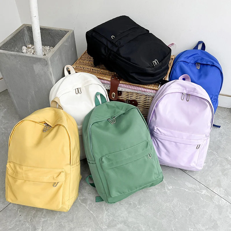 

Backpacks Travel Solid Female Nylon Bag Waterproof New Backpack Bookbag For Teenage Schoolbag Color Girls Women Quality High