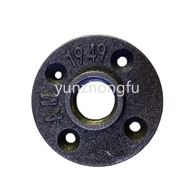 

Фланец из ковкого железа с резьбой 1/2 и 3/4 дюйма для мебели