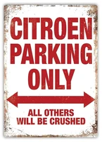 citroen parking only tin sign art wall decorationvintage aluminum retro metal signn