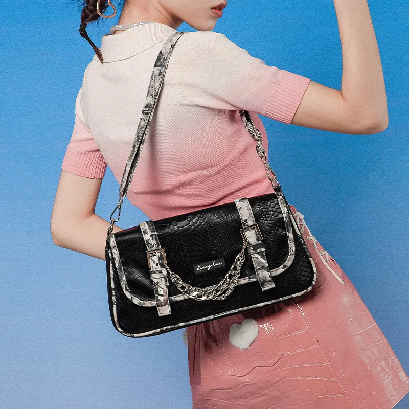 

Горячая Распродажа 2022, новая женская сумка через плечо, вместительная прошитая сумка под подмышек, Высококачественная вечерняя сумка из сп...