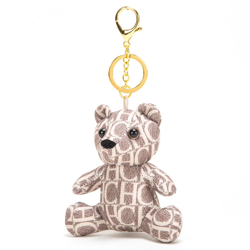 

11cm Kawaii Mini Cute Bear Rabbit Dog Plush Keychain Toys Soft Cotton Key Chain Toy for Girls and Kids