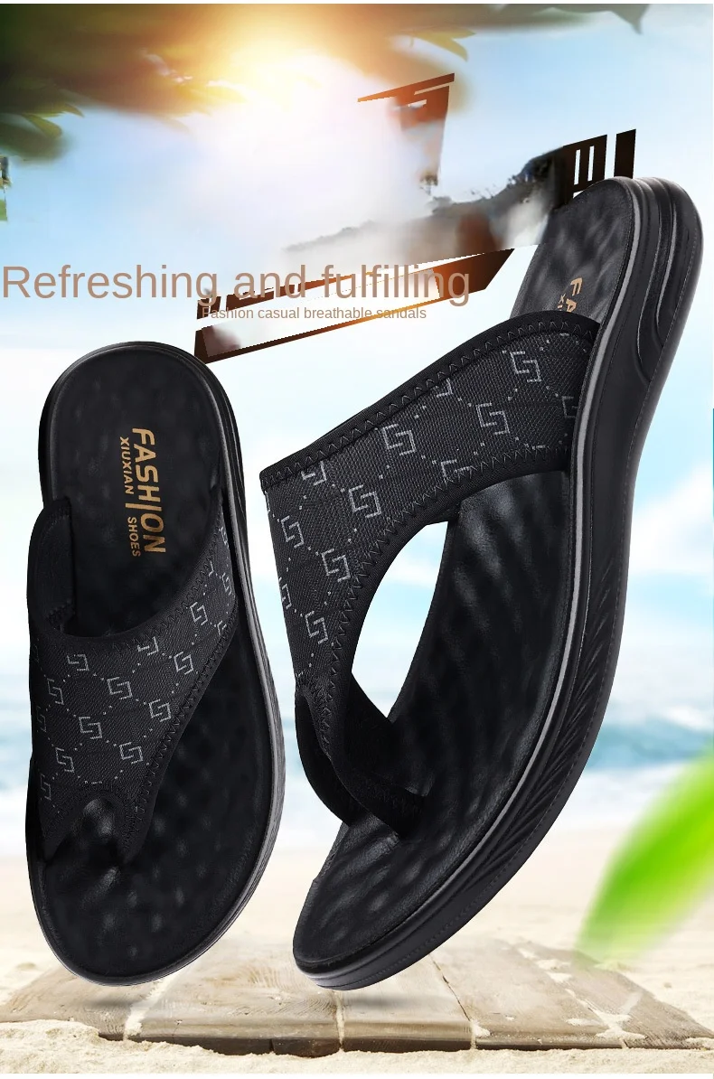 

Men's Flip Flops Massage Footbed 2022 Summer Fashion Shoes Sandals Men's Sandals Casual Slippers Soft Bottom Beach Shoes