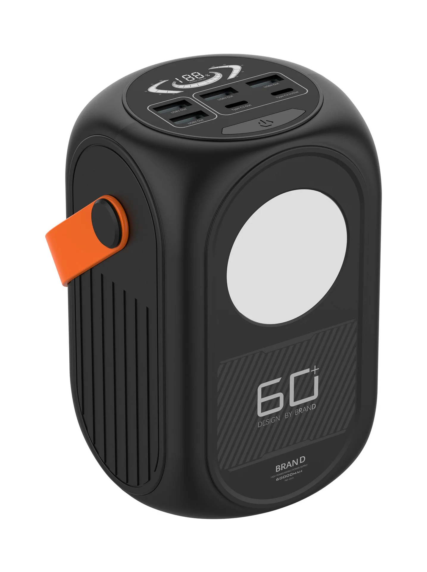 

80W High-power Mobile Power 60,000 MAh Large-capacity Outdoor Camping Live Broadcast Portable Laptop Charging Treasure