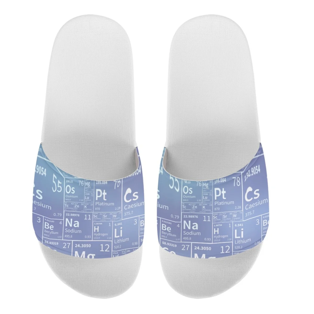 Stylish Periodic Of Table Chemistry Flats Holiday Casual Waterproof Slippers for Women Design Anti-slip Open Toe Luxury Sandals