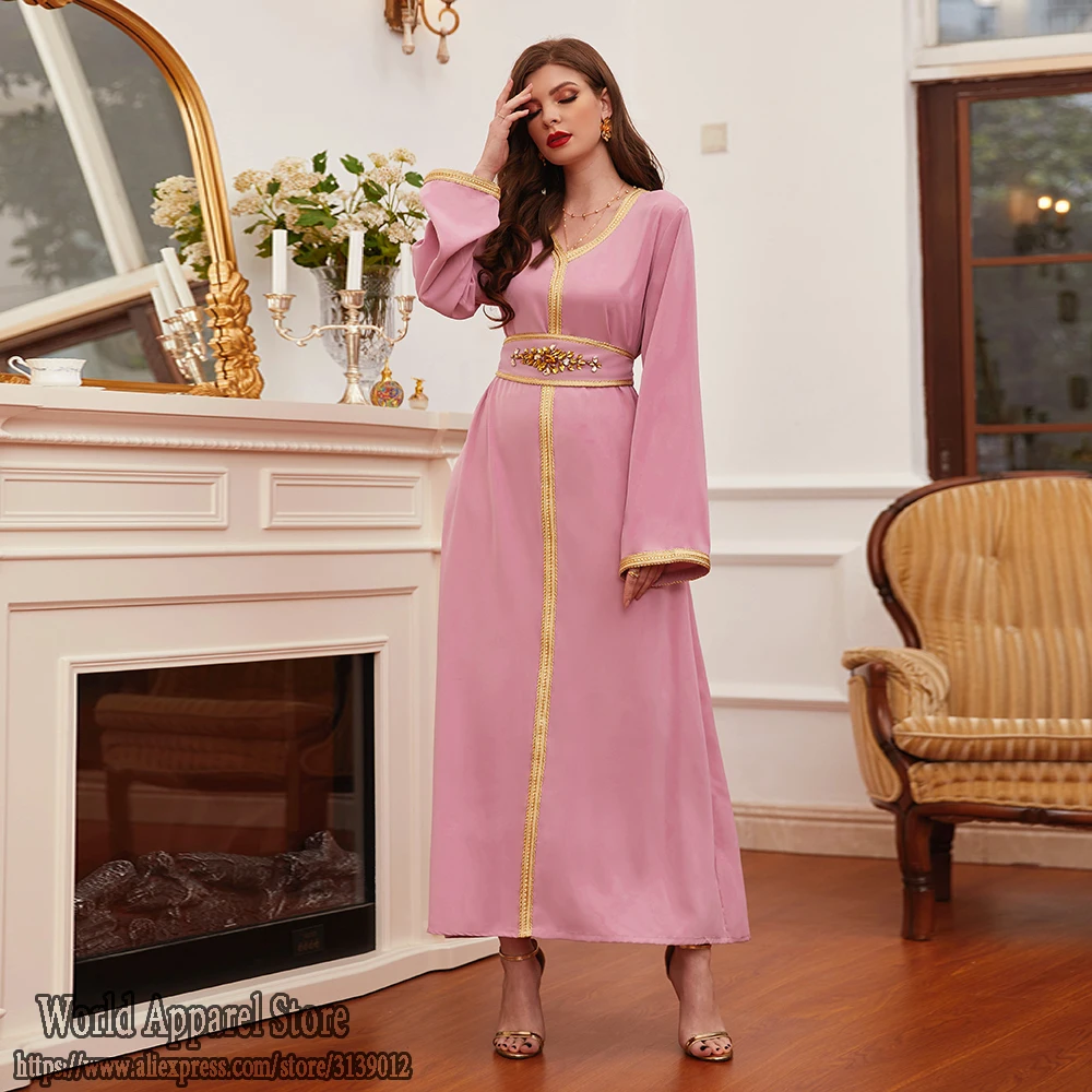 

Рамадан ИД Мубарак абайя Дубай Турция исламский мусульманский модный сатин платье длинное платье платья для женщин Кафтан Djellaba