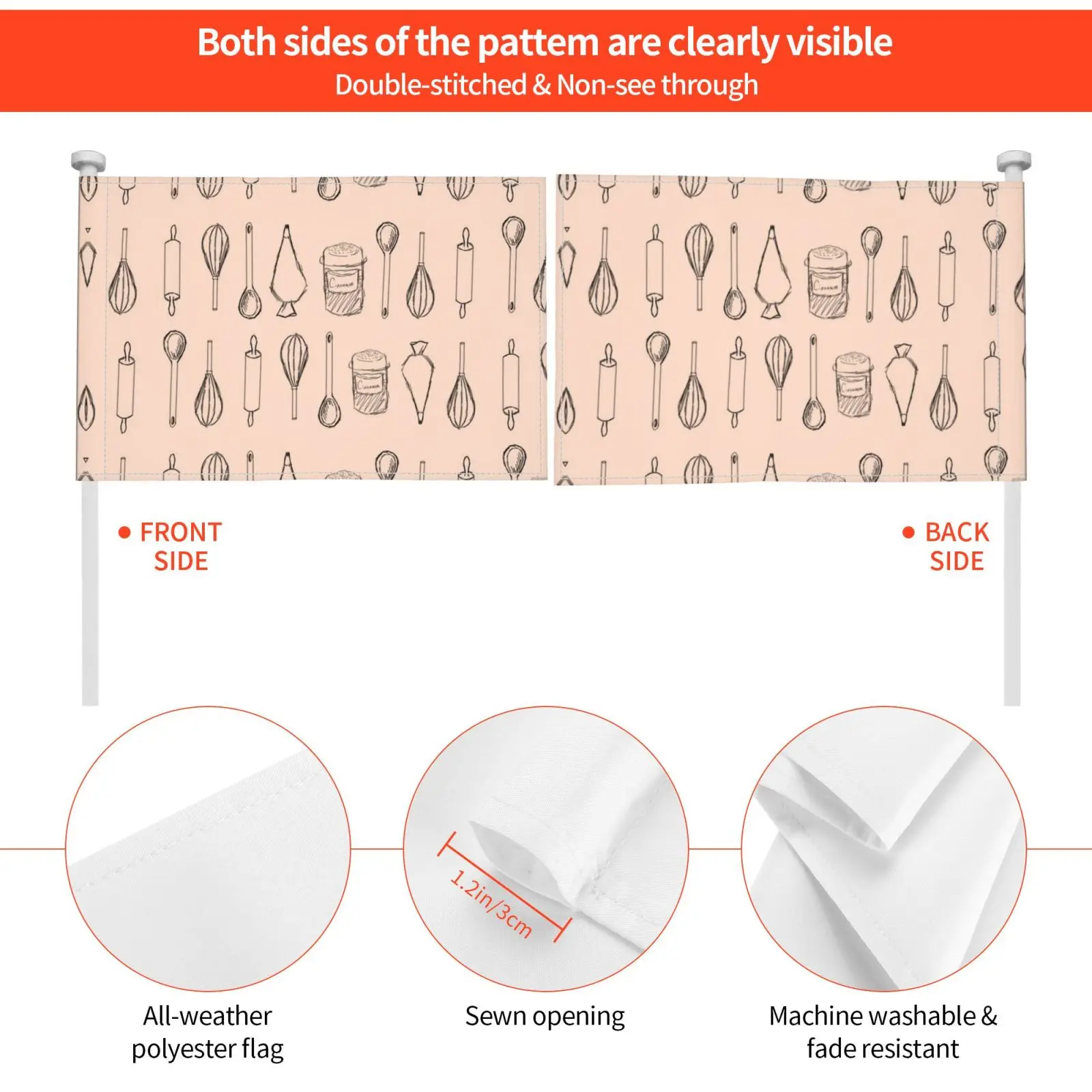 Уличный декор для выпечки флаг автомобиля венчик 3049 милый розовый оранжевый