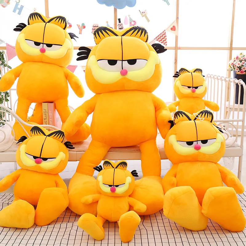 40Cm Large Size Cartoon Classic Image Garfield Plush Toys Soft Stuffed Animal Doll Highquality Cushion Pillow Children's Gifts
