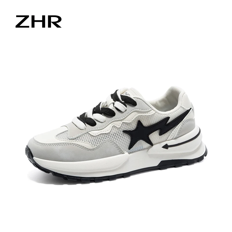 ZHR Women Casual Shoes 2023 New Design Women's Vulcanized Shoes Retro Sports Shoes Fashion Chunky Sneakers Female