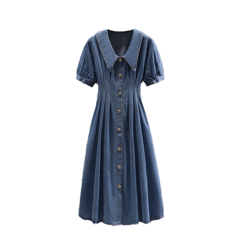 Новинка 2022 женские джинсовые платья женская одежда большого размера для лета