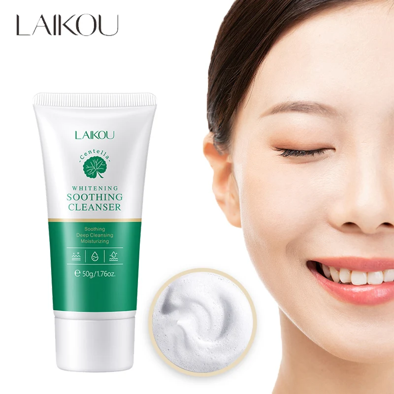 

LAIKOU Centella Soothing Facial Cleanser Amino Acid Black Head Remove Oil-Control Moisturizing Softening Shrink Pores Face Care