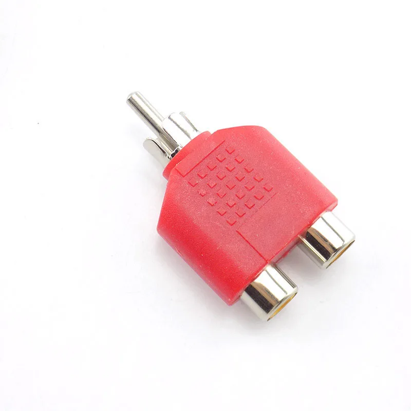 4 шт. 3 5 мм разъем RCA 1 штекер на 2 гнезда Y-разветвитель AV аудио-видео адаптер