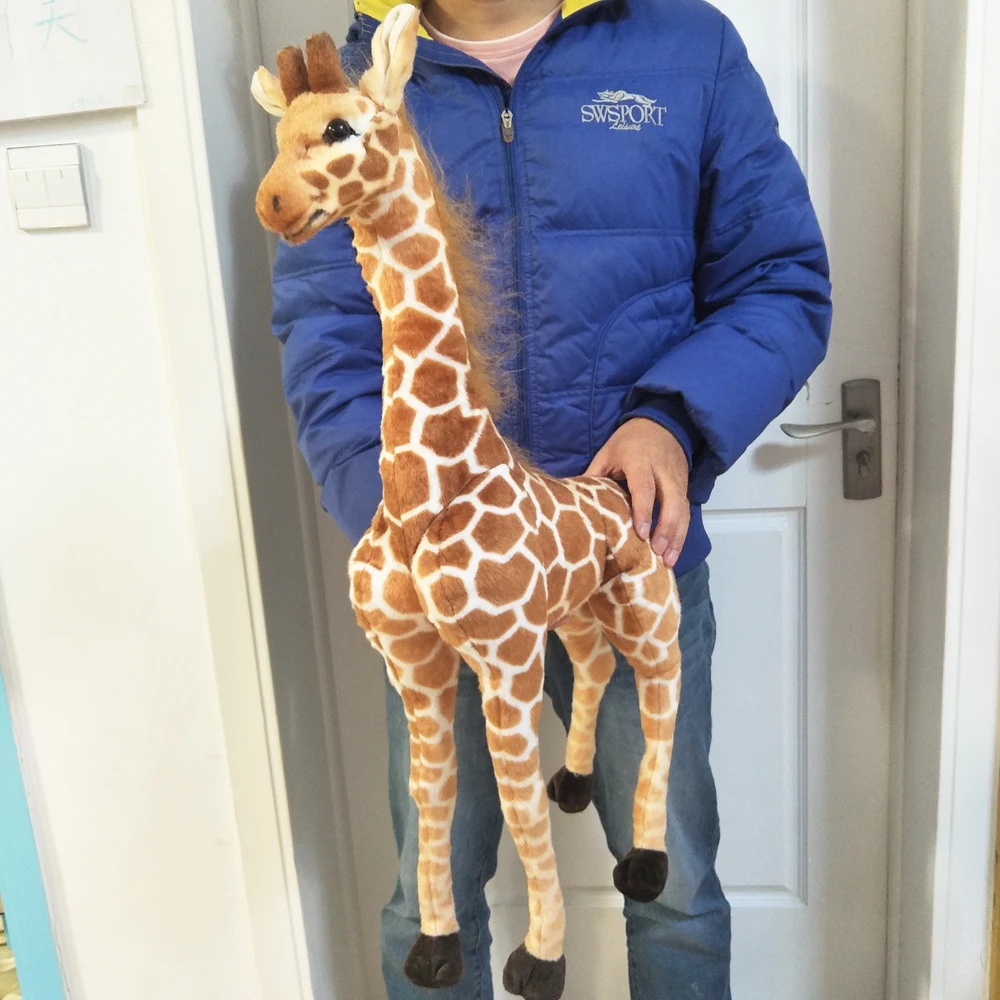 Детская мягкая плюшевая игрушка имитация жирафа украшение подарок на день