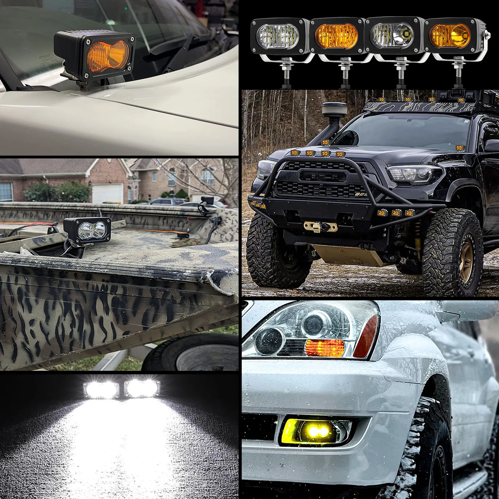 Светодиодные стручки рабочий фонарь для автомобиля мотоцикла внедорожника UTV