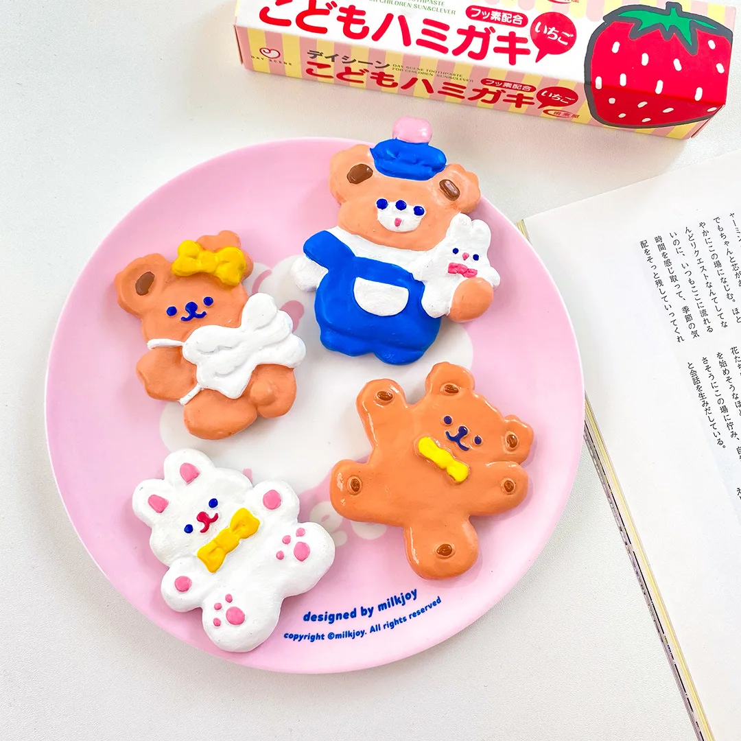

Bear refrigerator stickers 3d stereo refrigerator stickers cute bunny magnetic stickers message stickers refrigerator stickers