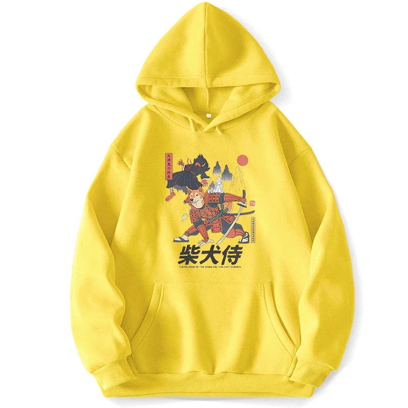 Shiba Inu Shi Japanese Anime Manga  Hoodies Men Sweatshirts  Pocket Hooded Pullovers Jumpers Autumn Sweatshirt