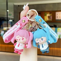 fashion cartoon keychain girl design creative car book bag wild pendant lanyard teacher holiday decoration gift wholesale