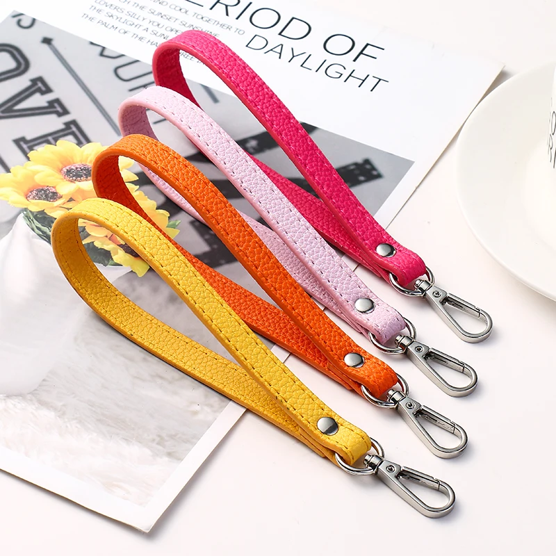 

Bag Wrist Strap New 19cm Long PU Leather Shoulder Bag Strap Handles Adjiustment Purse Handle For Handbag Belts Bag Accessories