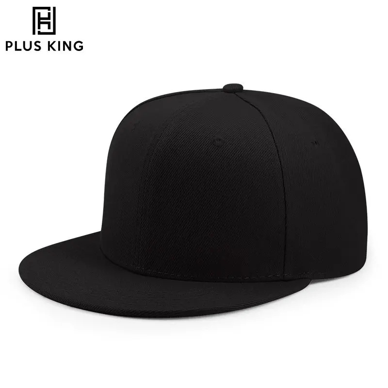 

Big Head Large Size Solid Color Hip Hop Cap Men Women Students Unisex Fitted Hat for Heat Transfer Printing Custom Flat Brim