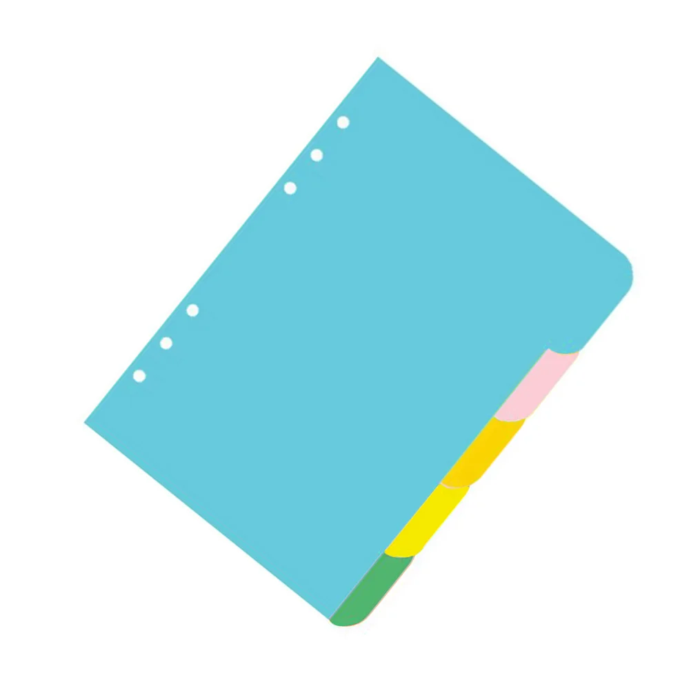 

Paper Notebook Page Dividers Colorful Notebook A5 Planner Inserts Colored Tabs A5 Binder Hand Account