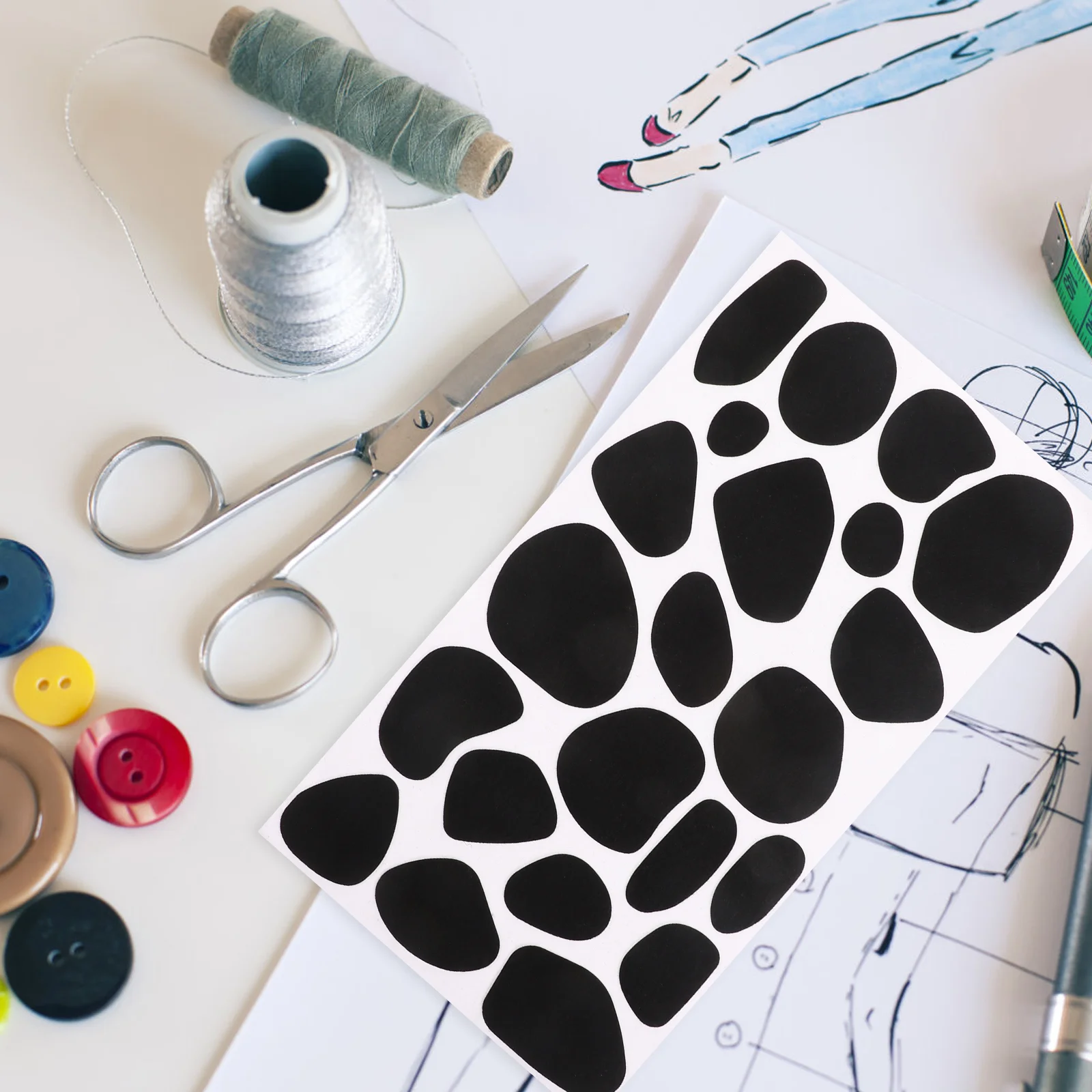 6 листов штаны для далматина детские клейкие фетровые наклейки одежды шпилька