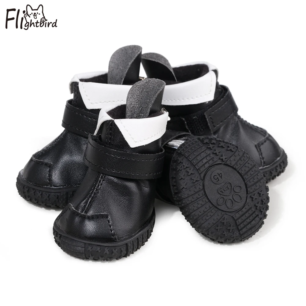 

4pcs/lot Waterproof Winter Warm Pet Dog Shoes Anti-slip Rain Snow Boots Thick For Small Cats Puppy Chihuahua Socks Booties