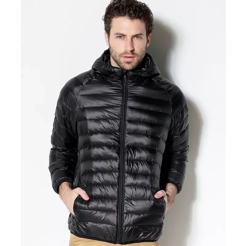 New2022 White Duck Down Jacket 2021 New Portable Hooded Down Coat Ultralight Men Winter Coat Warm Thermal Down Parkas
