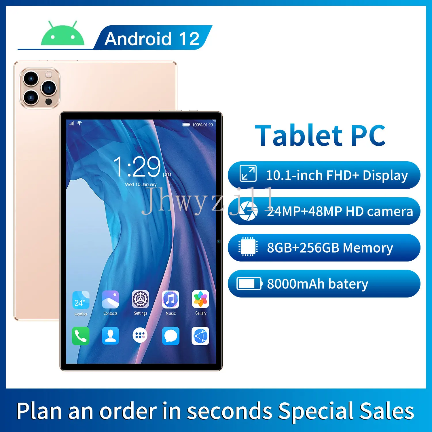 

Новый 10-дюймовый планшетный ПК Octa Core 4G телефонные звонки Google Market GPS WiFi FM Bluetooth 10,1 Планшеты 8G + 128G Android 11