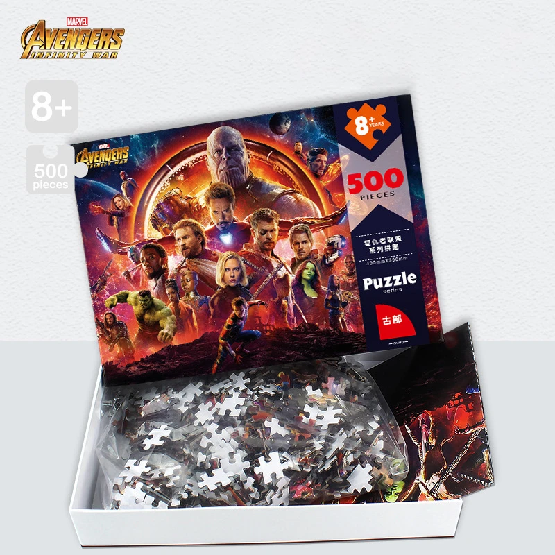 

New 1000 Pcs Of Marvel Avengers Paper Puzzle Adult Decompression Parent-child Interaction Children's Splicing Toy Holiday Gifts