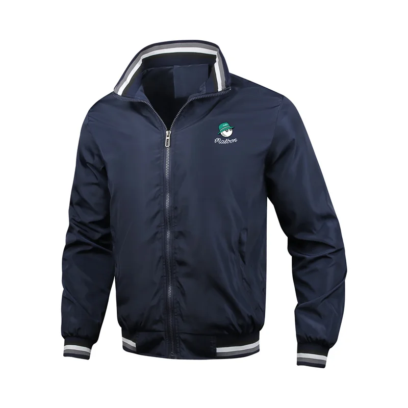 malbon golfe jaqueta masculina zip jaqueta casual rua hip hop magro bombardeiro jaqueta roupas masculinas mais tamanho M-4XL