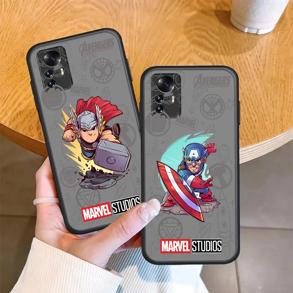 

Marvel Hero Spider Man Cartoon Matte Phone Case For Xiaomi Mi 12 11 11T 10 10S 9 8 6X 5X A3 Ultra Lite Tpro Pro Cover Funda Capa