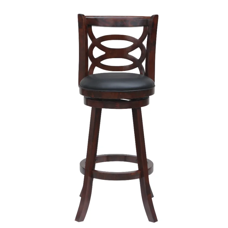 

Boraam Siena 29in. High Back Swivel Wood Bar Stool - Cherry Finish