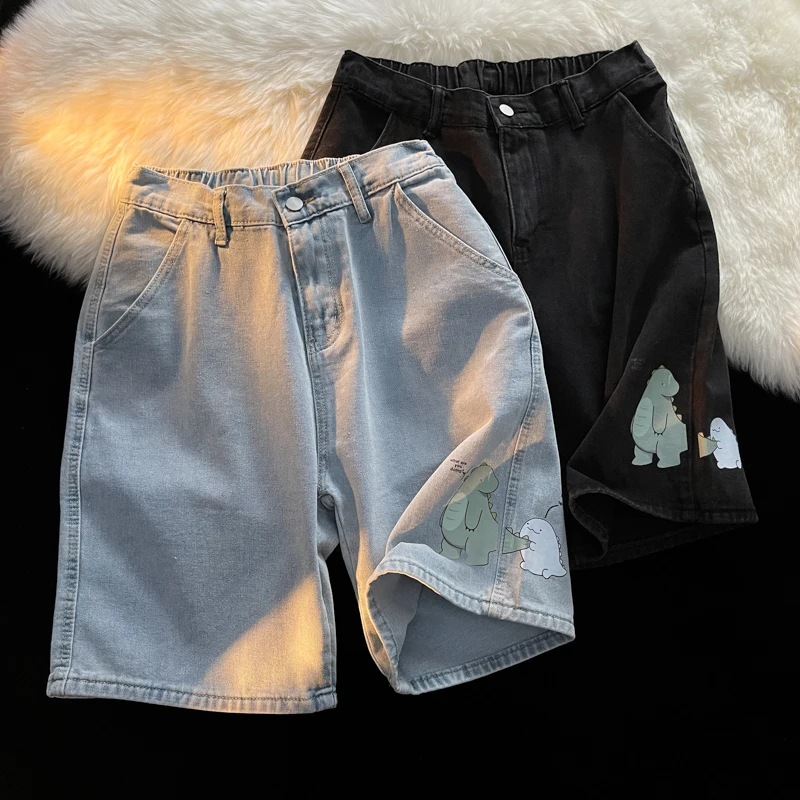 

2022 Summer Fashion Men's Jeans Man Shorts Solid Color Button Pockets Casual Breathable Outdoor Sport Daily Pants